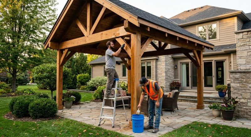 Pergola Sealing in Puyallup, WA